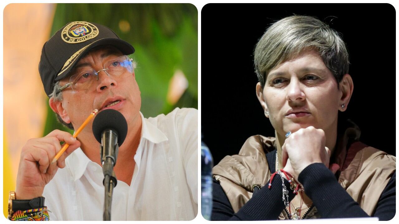 El presidente Gustavo Petro y Verónica Alcocer.