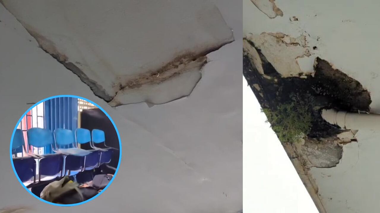 Caída del techo de los salones del IPC (instituto Popular de Cultura) en la sede del Porvenir.