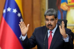 El presidente venezolano, Nicolás Maduro, ofrece una conferencia de prensa en el palacio presidencial de Miraflores en Caracas, Venezuela, el miércoles 31 de julio de 2024, tres días después de su disputada reelección. (Foto AP/Matías Delacroix)