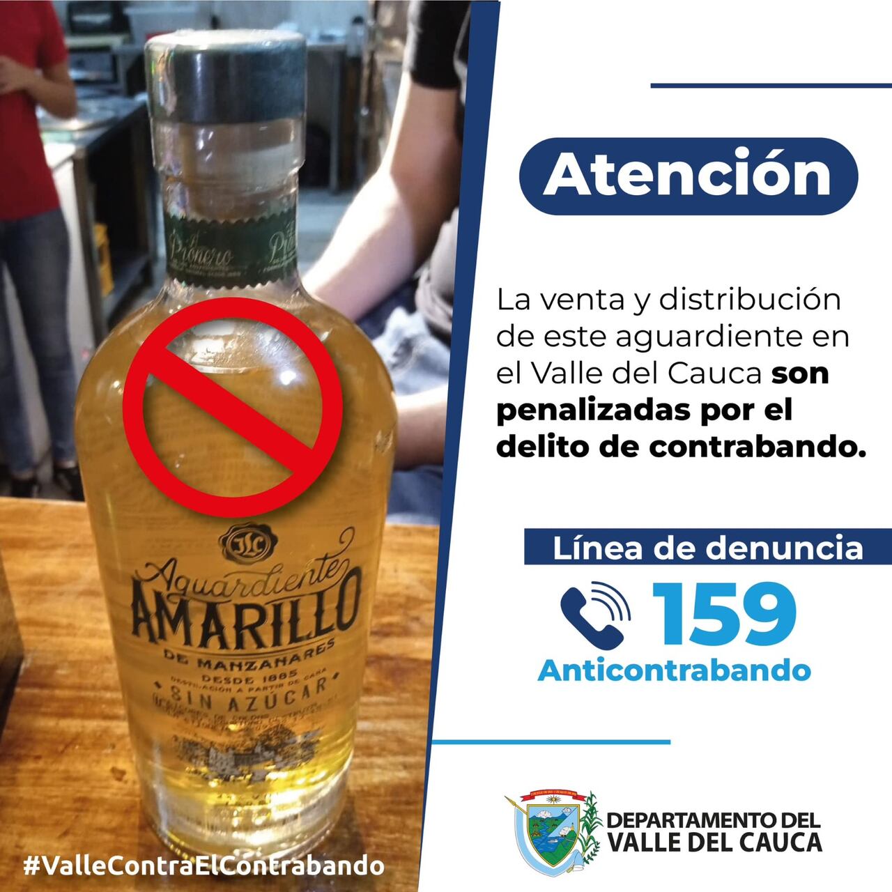 Gobernación del Valle prohíbe promoción ilegal de Aguardiente Amarillo