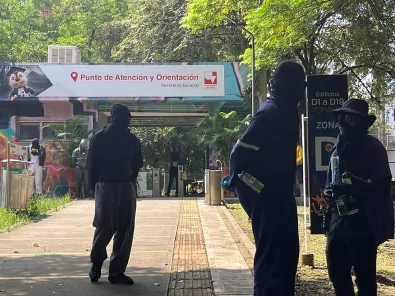 Protestas en la Universidad del Valle, por el aniversario de Dilan Cruz.