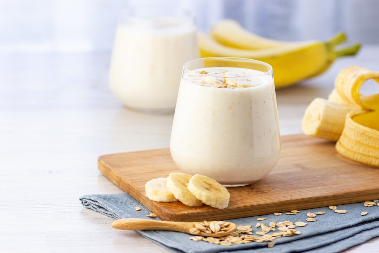 Licuado banano y avena