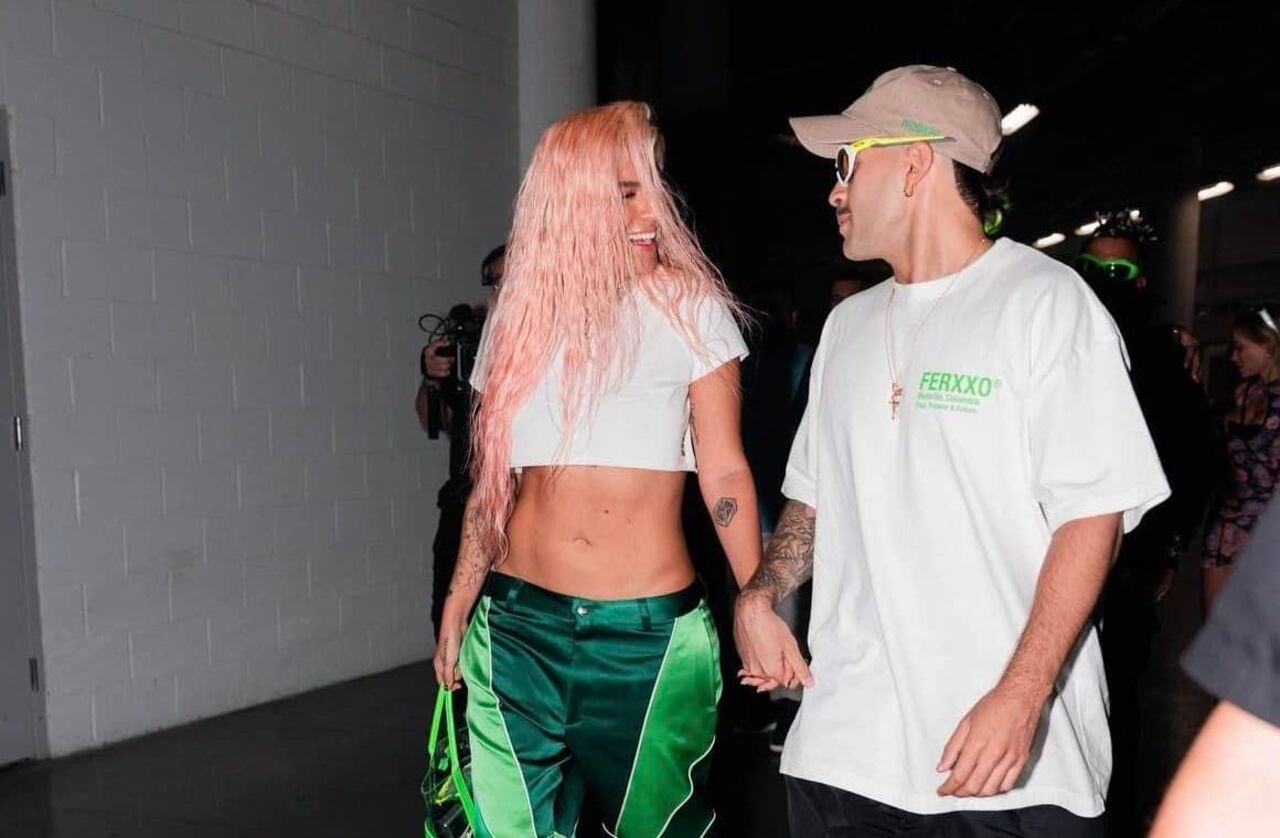 Karol G y Feid presumieron estar juntos en Miami. Foto: Twitter.