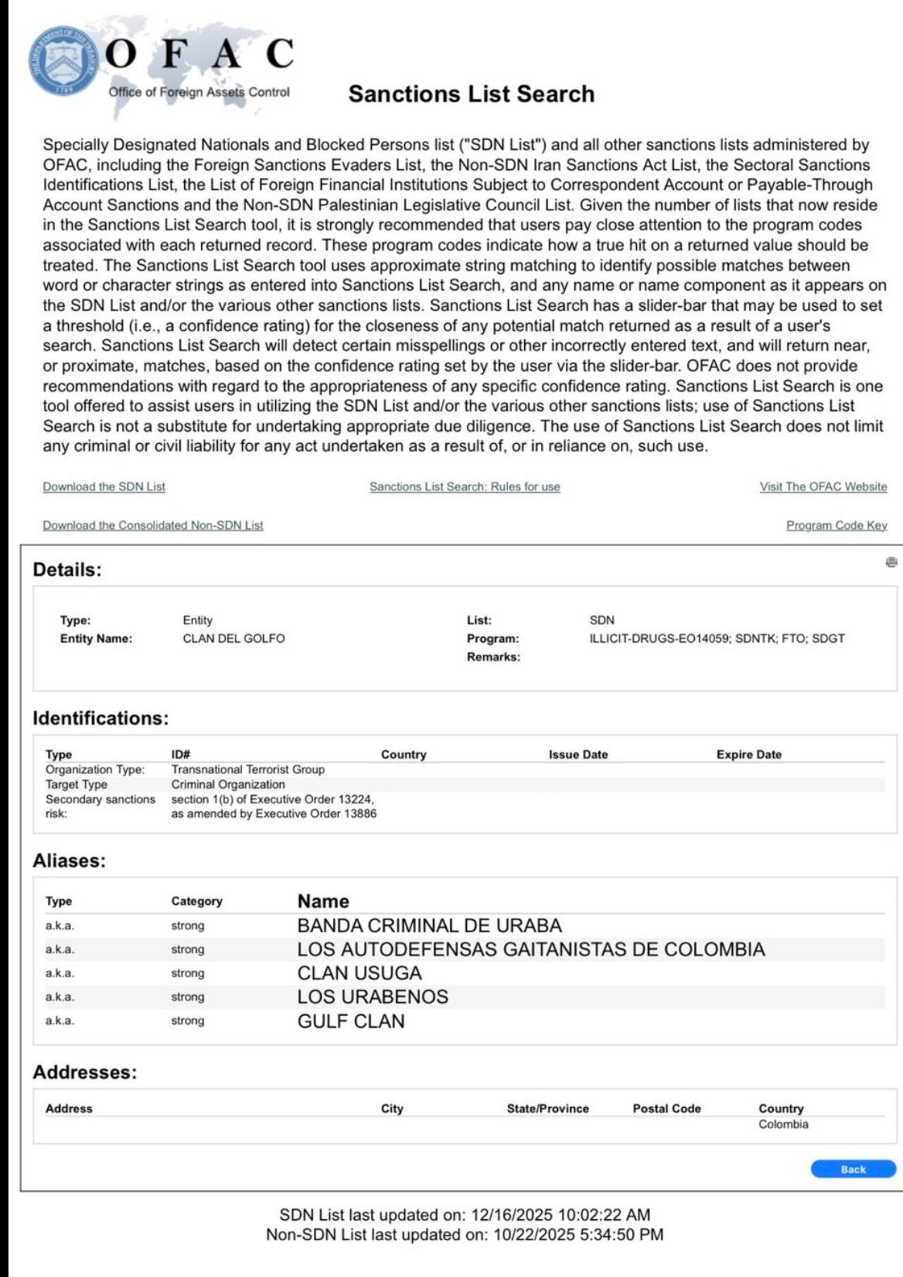 Este fue el informe difundido por el Departamento de Estado de Estados Unidos.