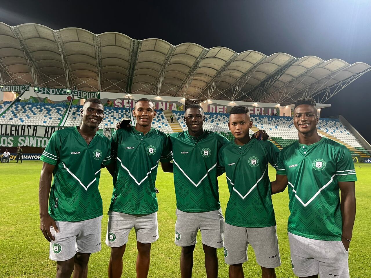 Jugadores del Valledupar FC previo a un partido