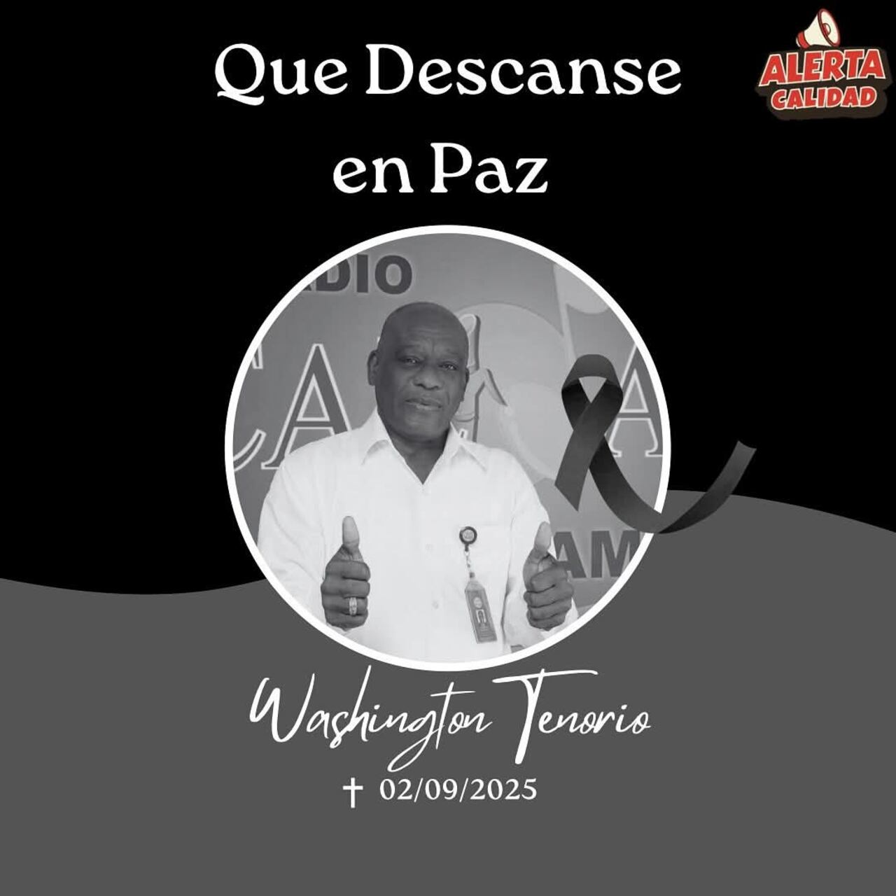Washington Tenorio falleció por un infarto, según la emisora en la que trabajó durante años.