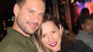 Sebastián Caicedo y Carmen Villalobos en la foto que compartió la actriz en su instagram.