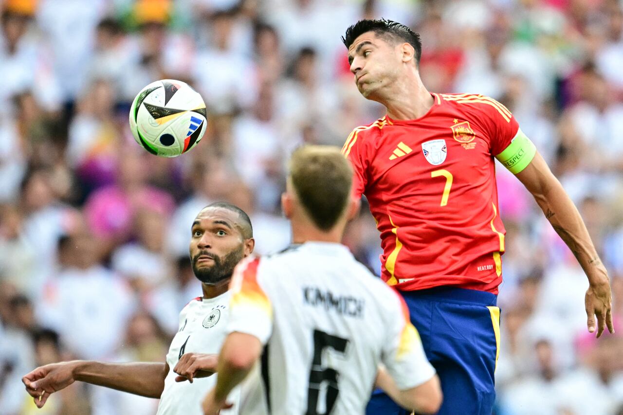 Imagen del duelo entre España y Alemania, este viernes 5 de julio, en Stuttgart.