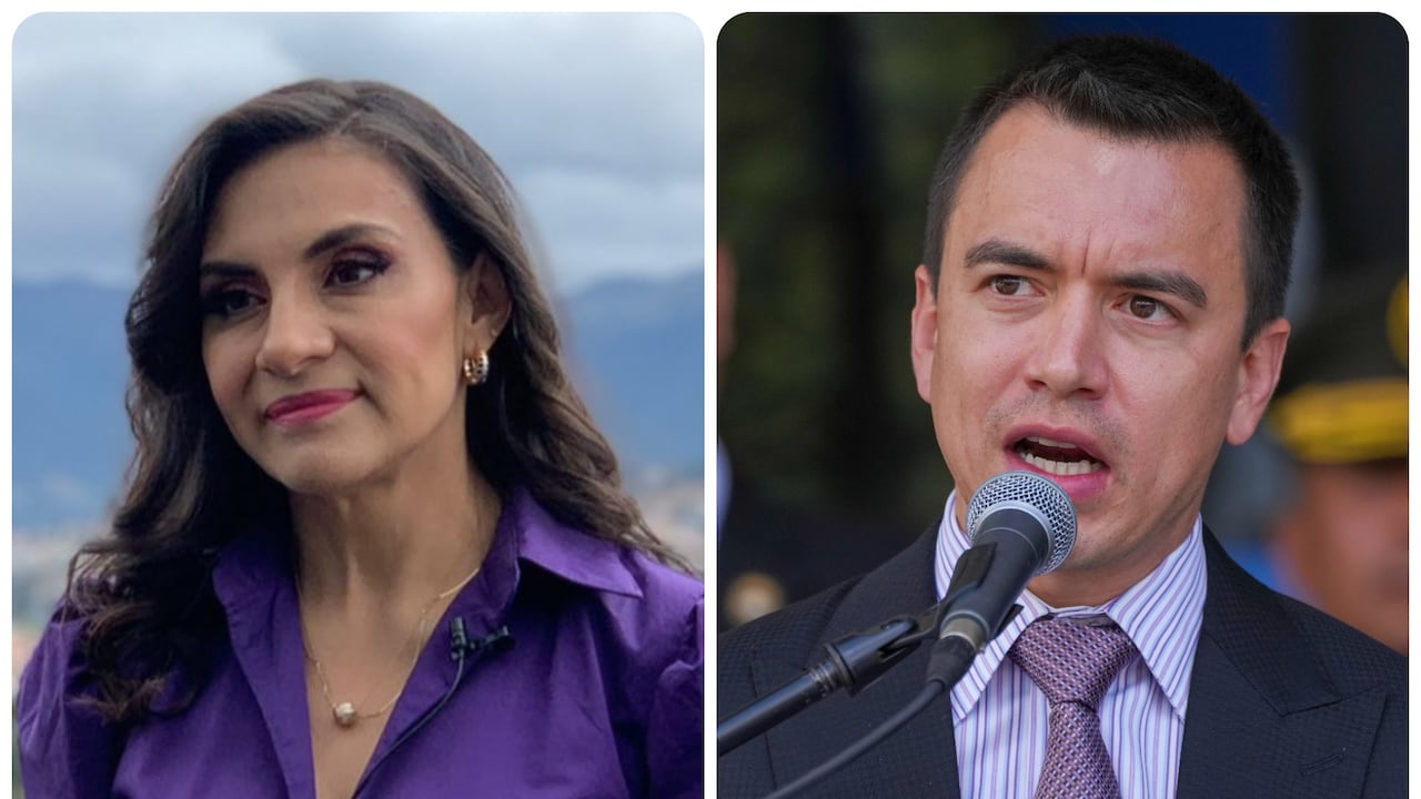 La vicepresidenta de Ecuador, Verónica Abad y el presidente, Daniel Noboa.