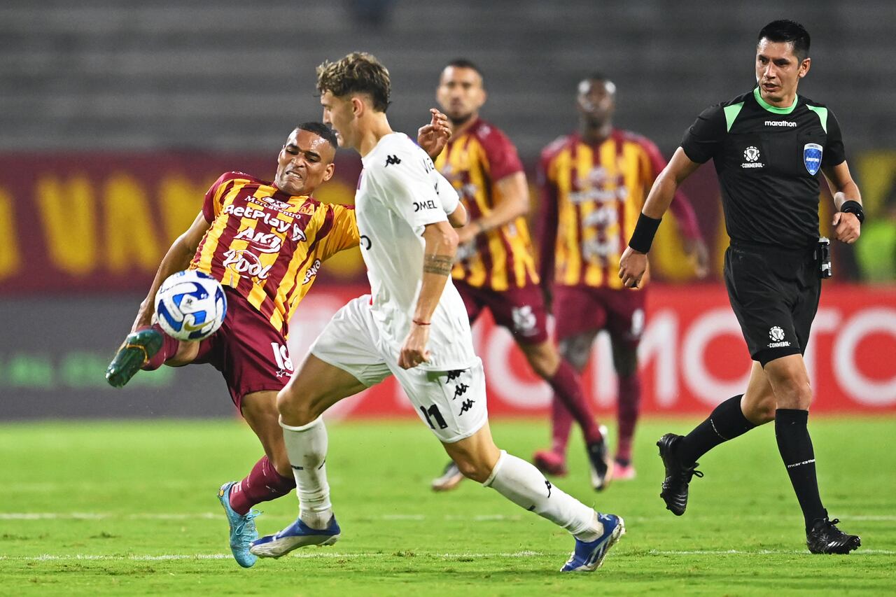 Imagen del partido de la fecha 2 de la Copa Suramericana entre Deportes Tolima y Tigre de Argentina.
AFP / El País