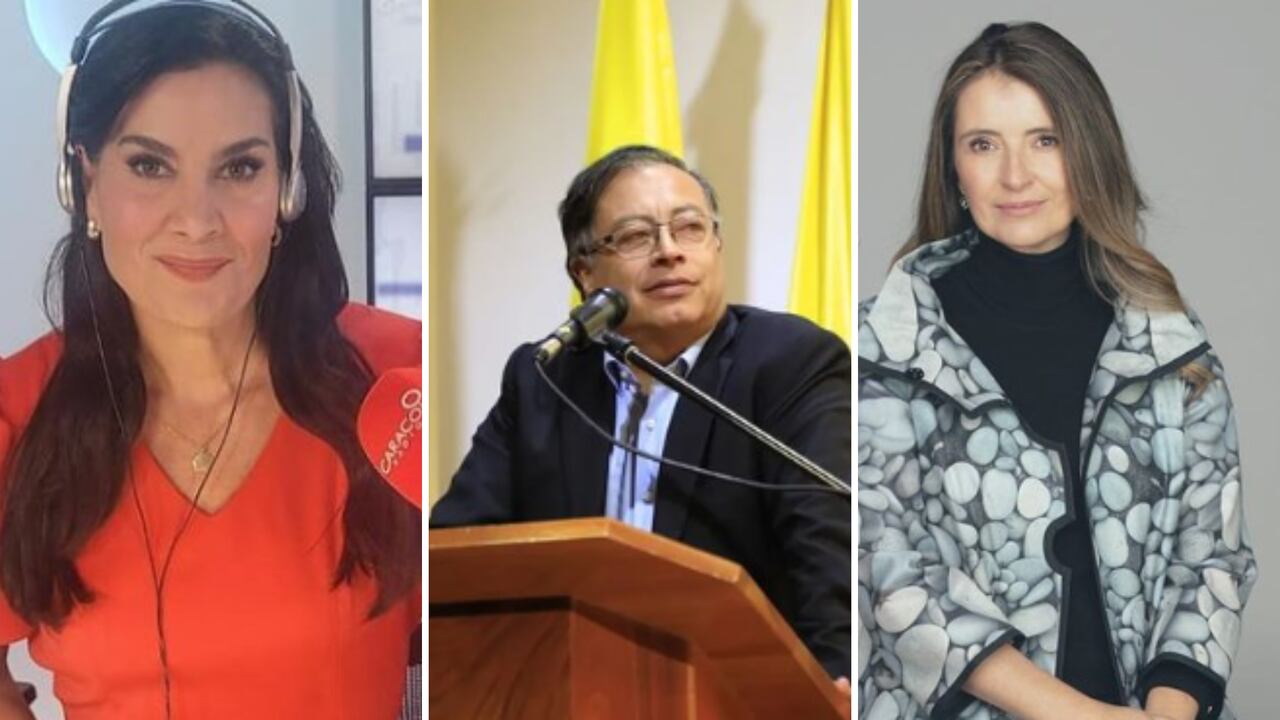 Vanessa de la Torre, Gustavo Petro y Paloma Valencia