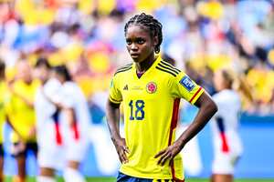 Linda Caicedo en el partido entre Colombia vs Corea del Sur