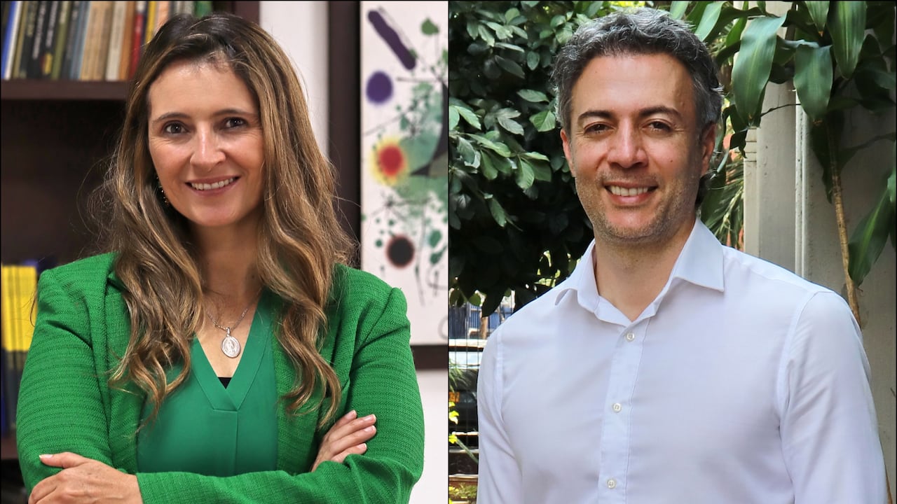 Paloma Valencia, candidata presidencial del Centro Democrático y Daniel Quintero, posible candidato presidencial por el Partido Aico.