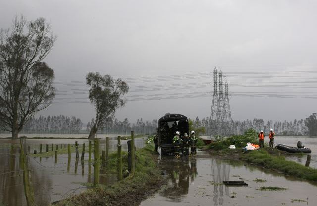 Inundaciones en la vereda Parcelas, en el municipio Cota (Cundinamarca).