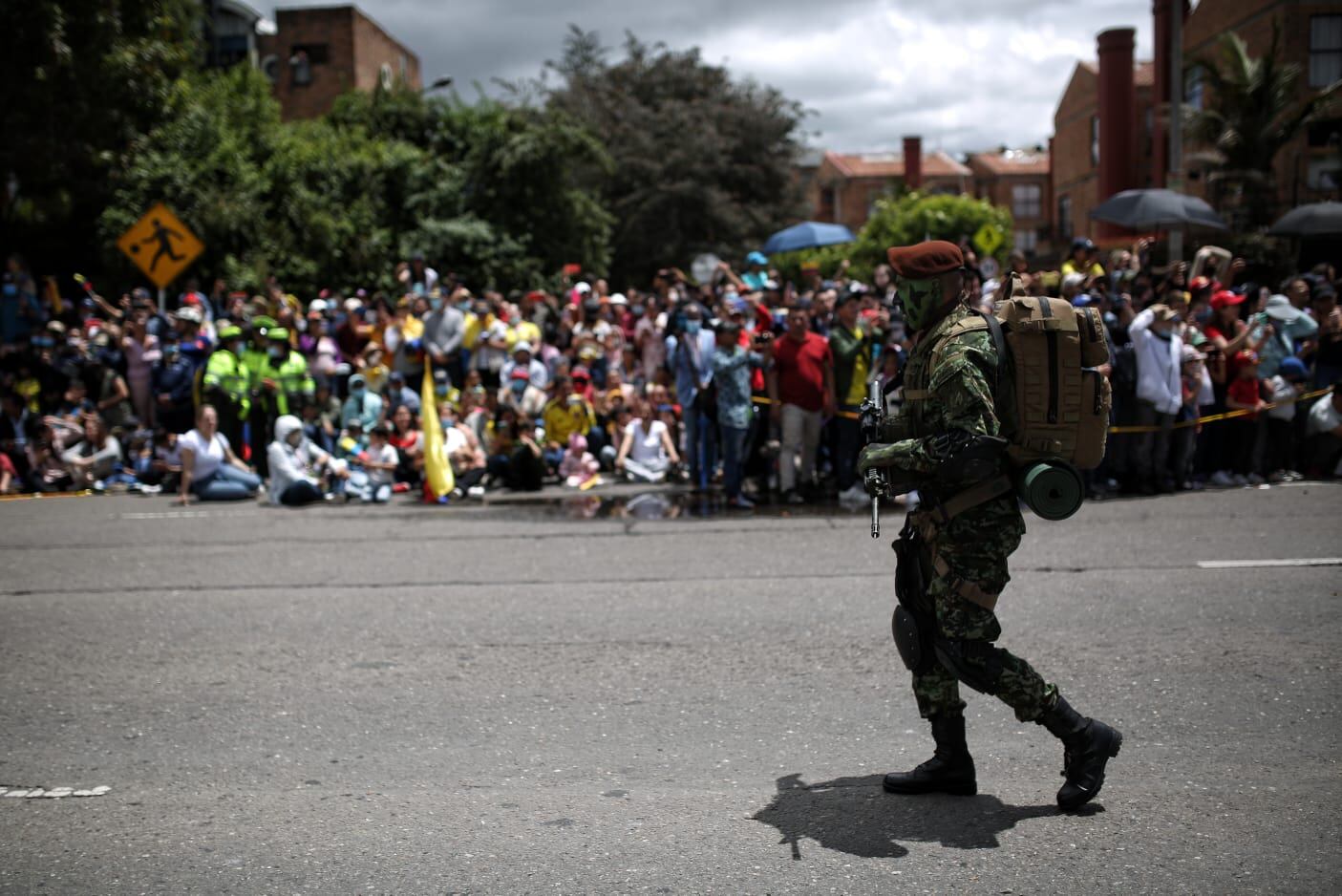 Desfile Militar 20 de julio de 2022 en la Avenida Boyaca, con la presencia del Presidente Ivan Duque