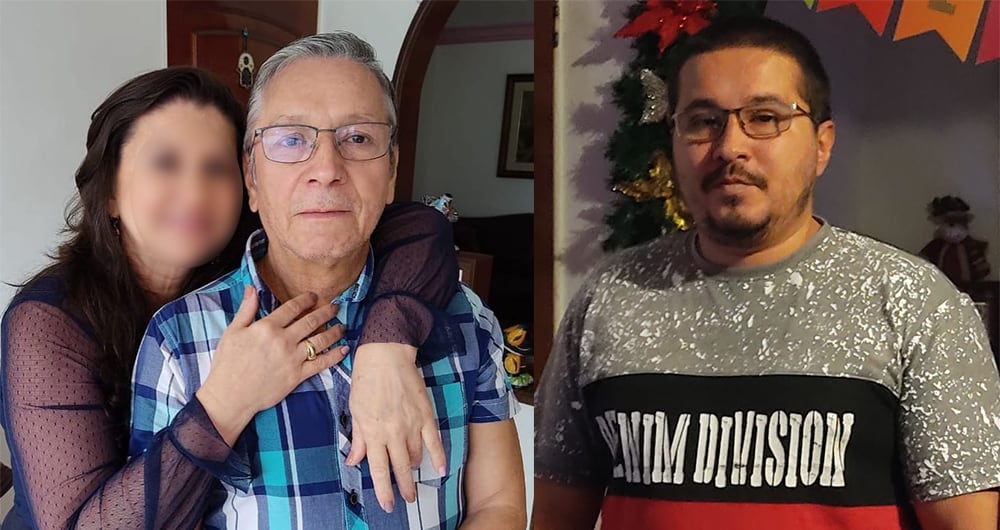 Nelson Fabián Forero (Derecha) fue capturado en enero de 2021 en Choachí, Cundinamarca, luego de atacar a su progenitor, el señor Nelson Forero (Izquierda) con un puñal.