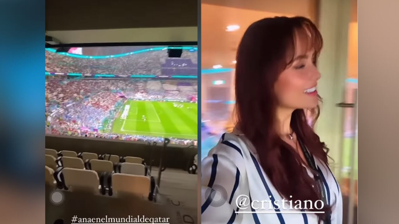 La actriz mostró la habitación con acceso directo al partido de Portugal.