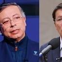 Expresidente Gustavo Petro y registrador Hernán Penagos.
