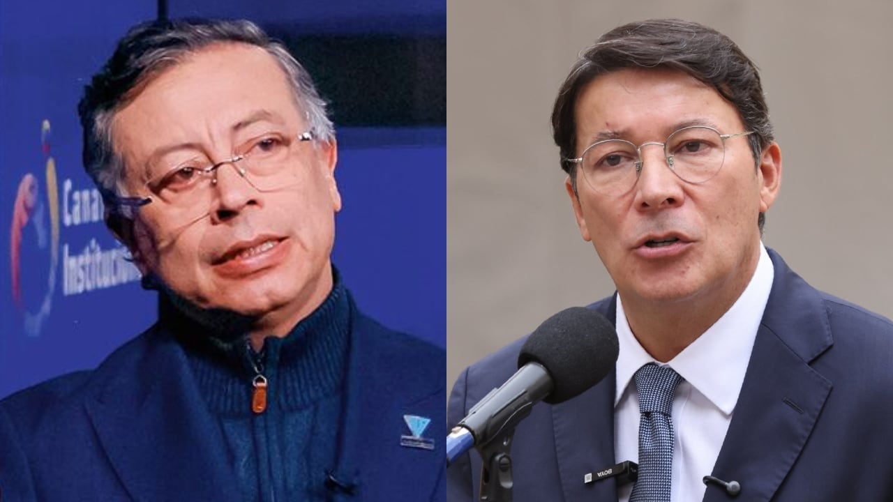 Expresidente Gustavo Petro y registrador Hernán Penagos.