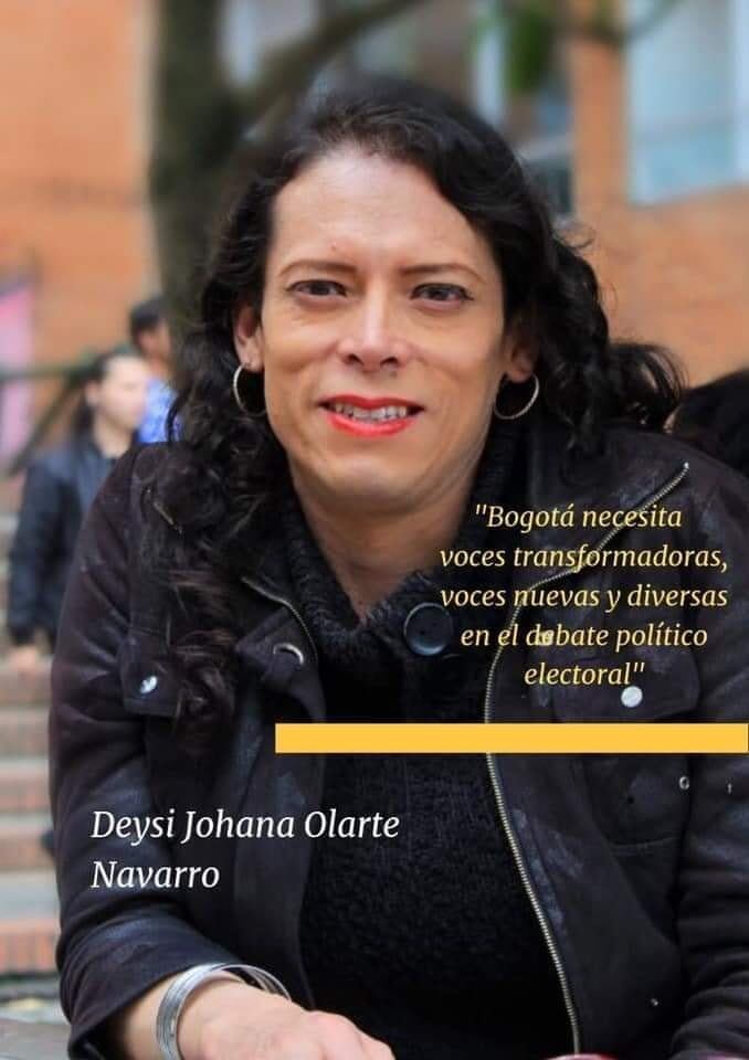 Deisy Olarte es activista por los derechos de la comunidad LGBTQ+.