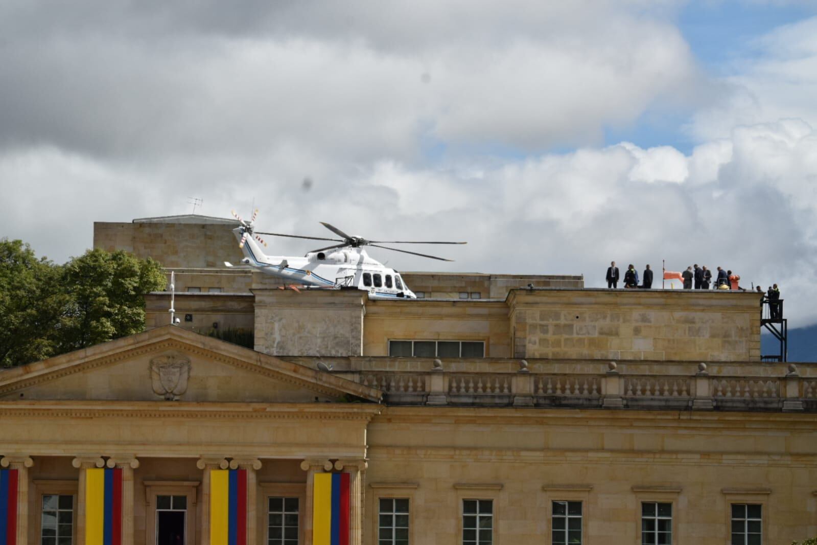 Helicóptero en la Casa de Nariño