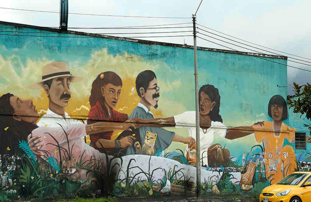 ‘El mural de la reconciliación’   (ARK y Chirrete Golden) Avenida 26 frente al Centro de Memoria, Paz y Reconciliación Fue un proyecto realizado con el apoyo del Centro de Memoria en 2015. La idea era mostrar lo que estaba por venir con el proceso de paz que adelantaban en ese momento el gobierno y las Farc-EP.