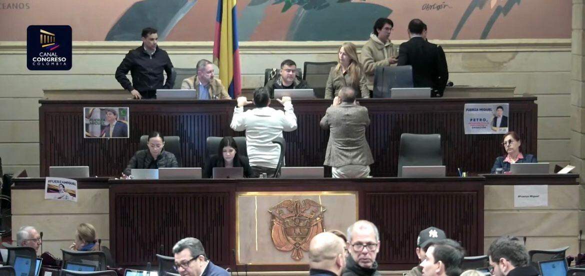 Plenaria de la Cámara de Representantes en sesiones extraordinarias para la reforma pensional