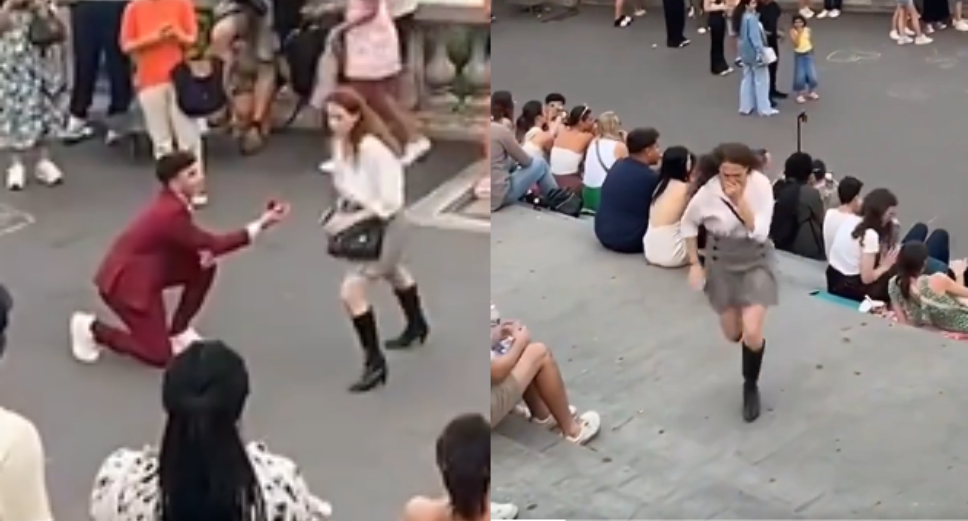 La joven prefirió huir.