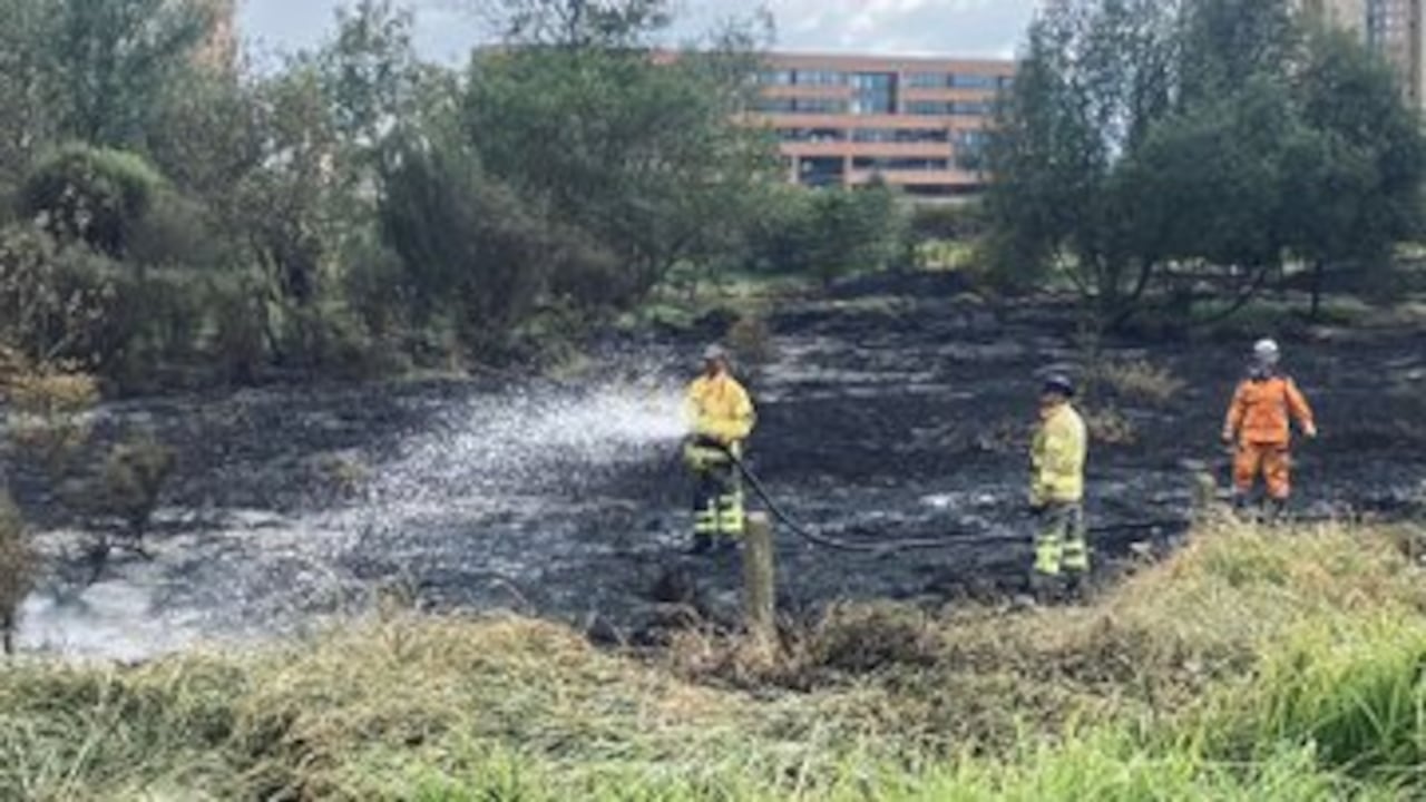 Bomberos Bogotá controlar incendio de Humedal Jaboque