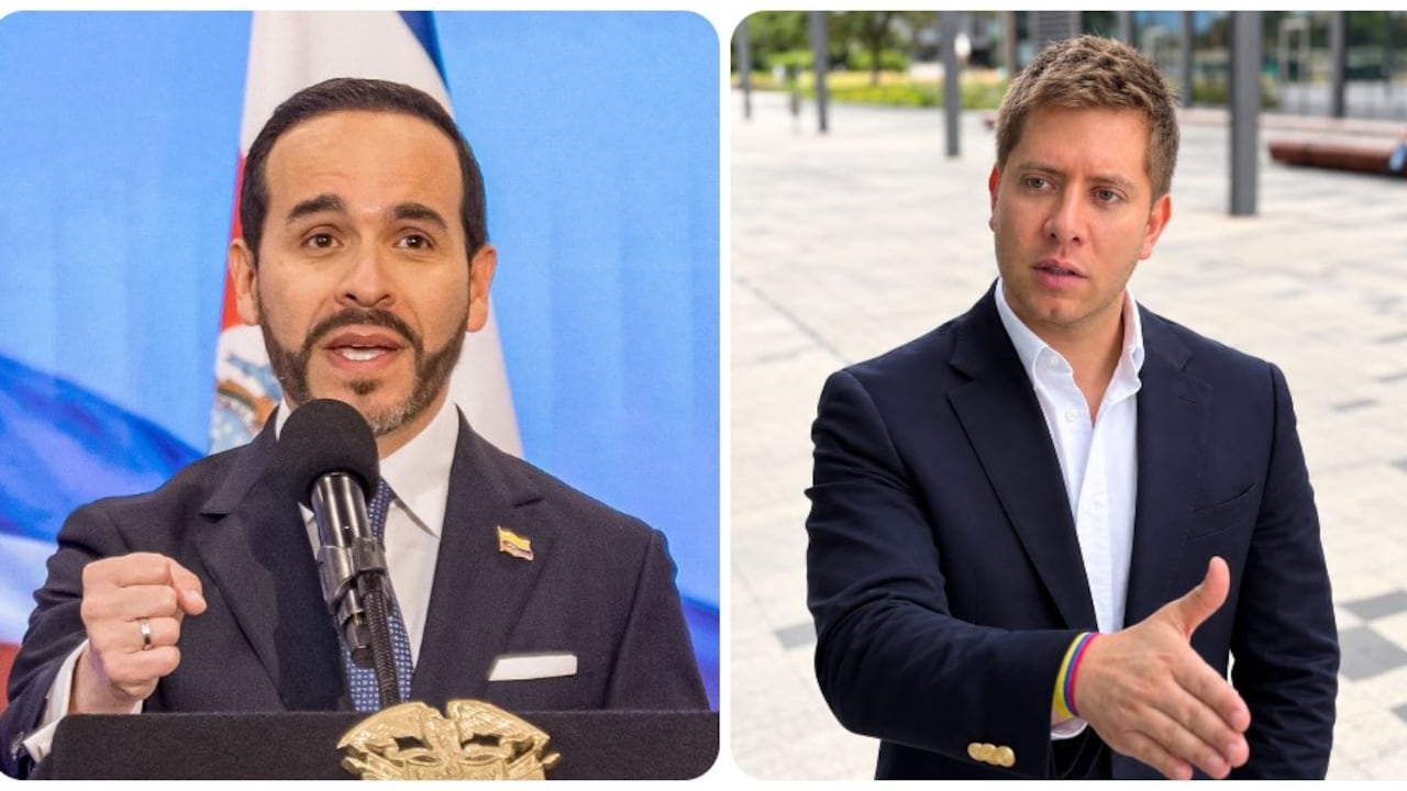 El presidente Abelardo De La Espriella y el activista Josías Fiesco.