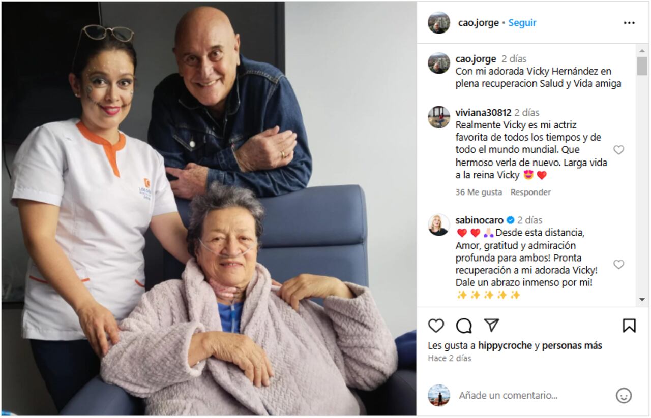 La aclamada actriz Vicky Hernández ha sido hospitalizada, lo que ha llevado a sus fans y compañeros del medio a manifestar su preocupación y enviarle mensajes de apoyo en redes sociales.
