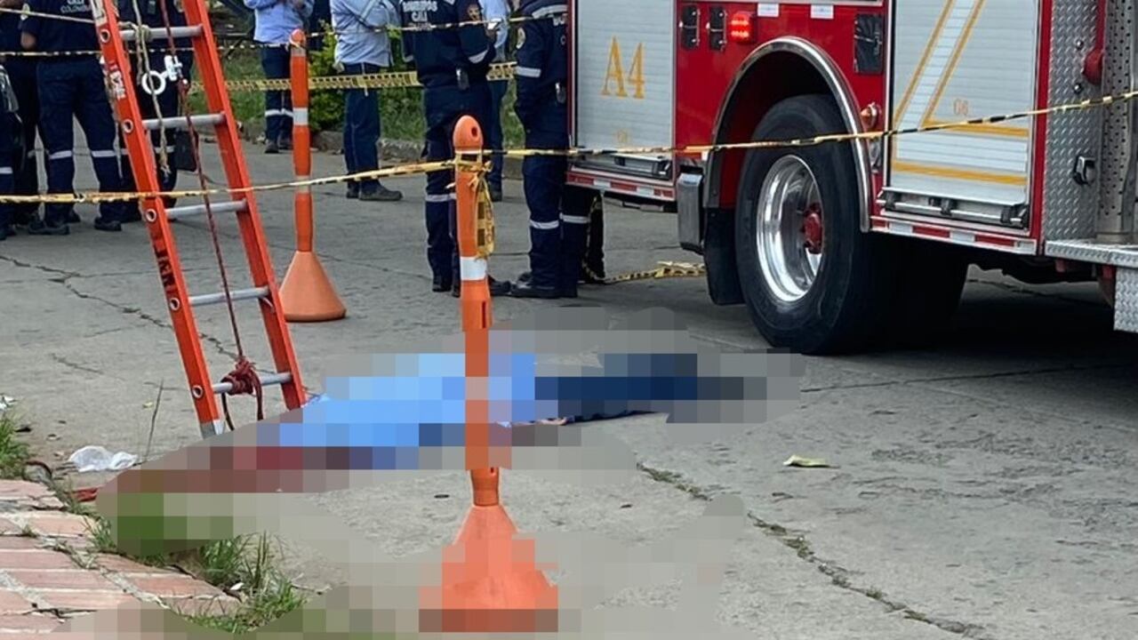 Las autoridades acordonaron el lugar donde murió el trabajador de Emcali.