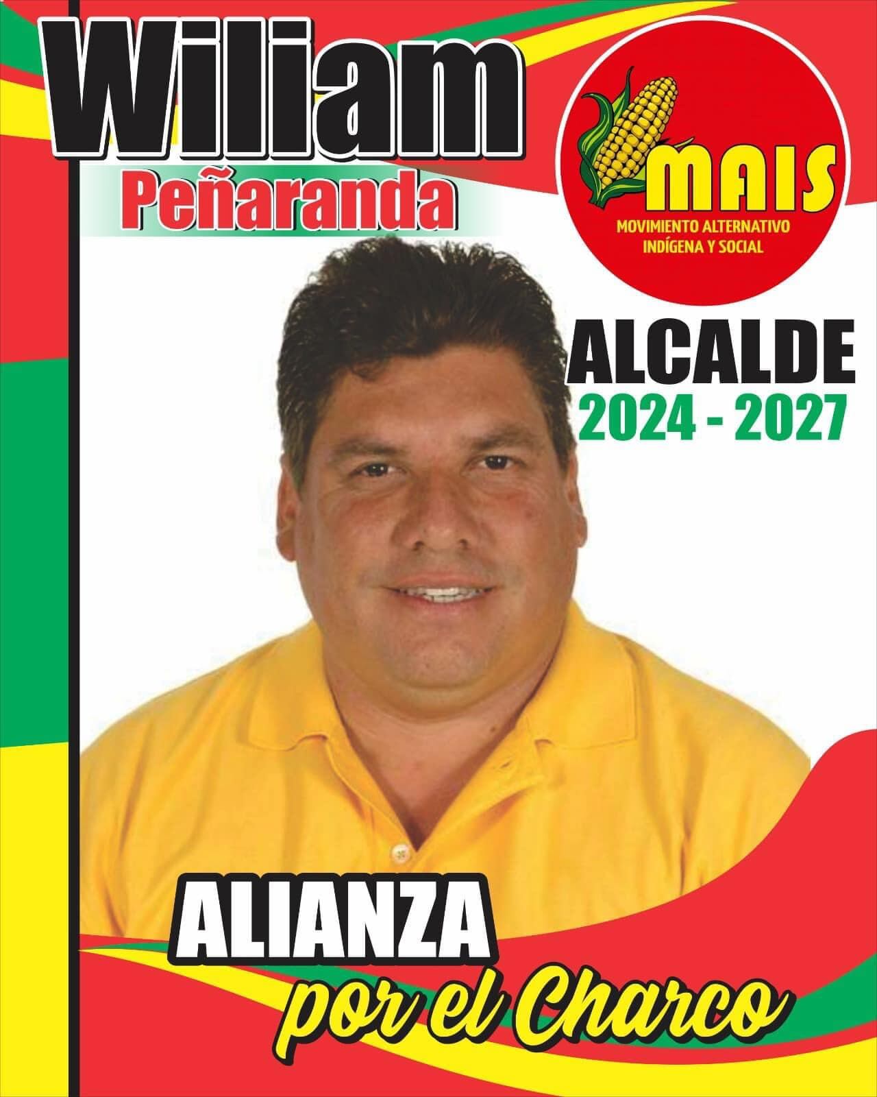 William Peñaranda, candidato a la alcaldía de El Charco, Nariño.