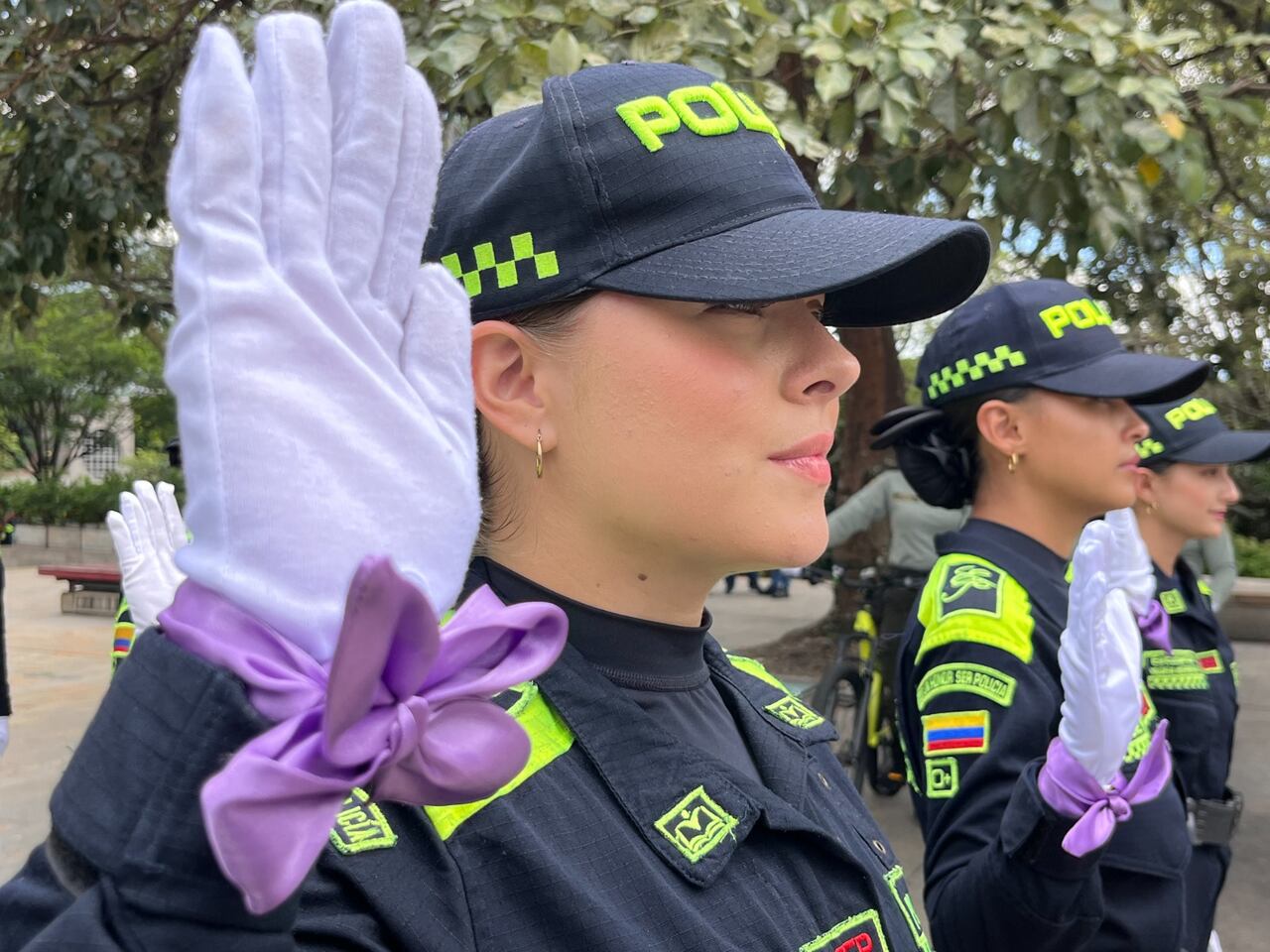 La Patrulla Púrpura está integrada por las 1.500 mujeres de la Policía Metropolitana del Valle de Aburrá
