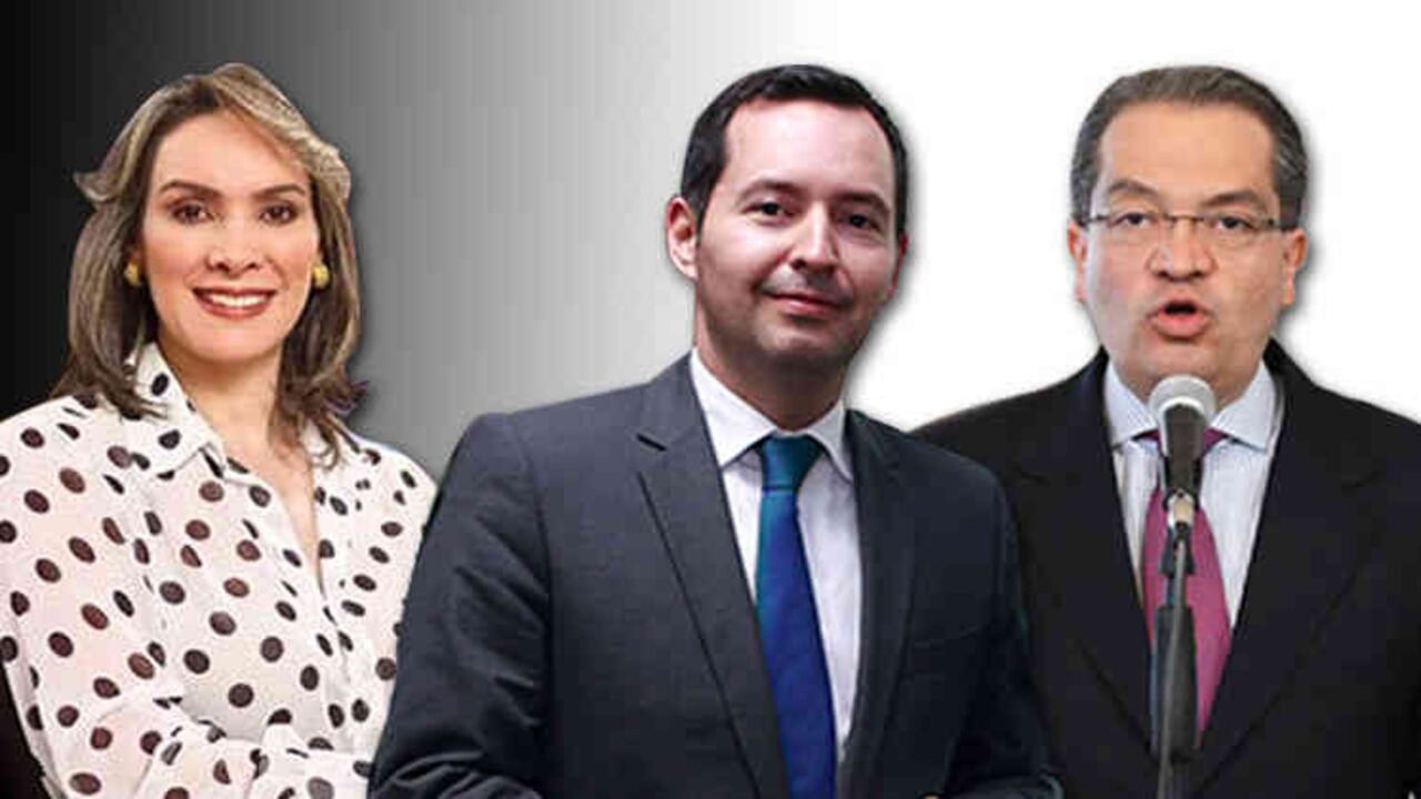 La exmagistrada María Mercedes López, el exvicefiscal Fernando Perdomo y el exministro Fernando Carrillo.
