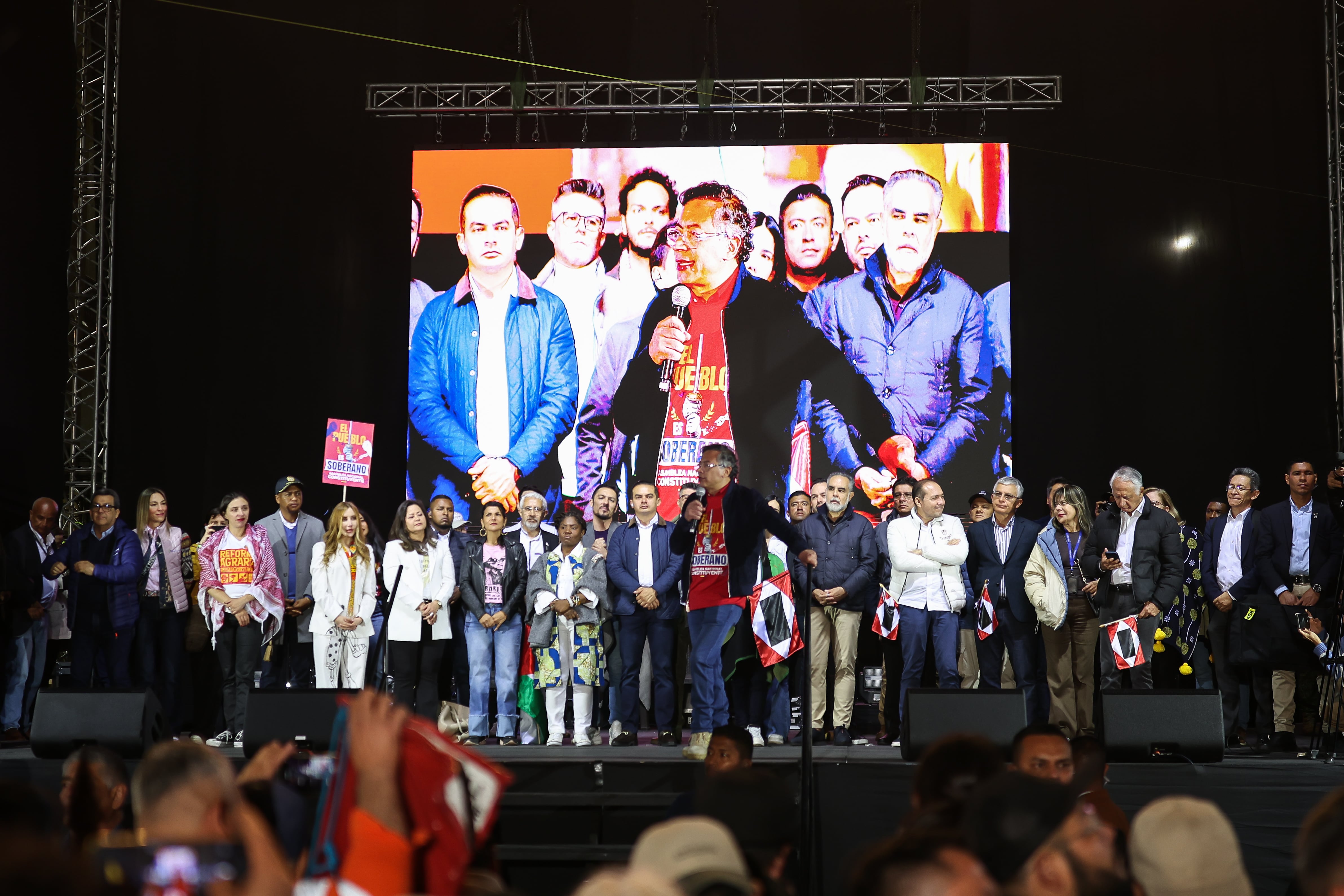 Presidente Gustavo Petro en la Plaza de Bolívar.
