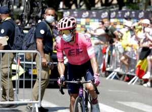 Sergio Higuita en la salida de Carcassonne