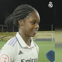 Linda Caicedo reaccionó muy feliz a su primer gol con el Real Madrid.