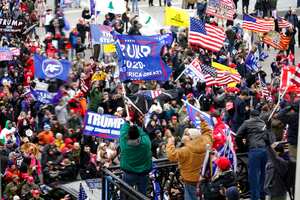 Protesters gather outside the U.S. Capitol, Wednesday, Jan 6, 2021. (AP Photo/Andrew Harnik)