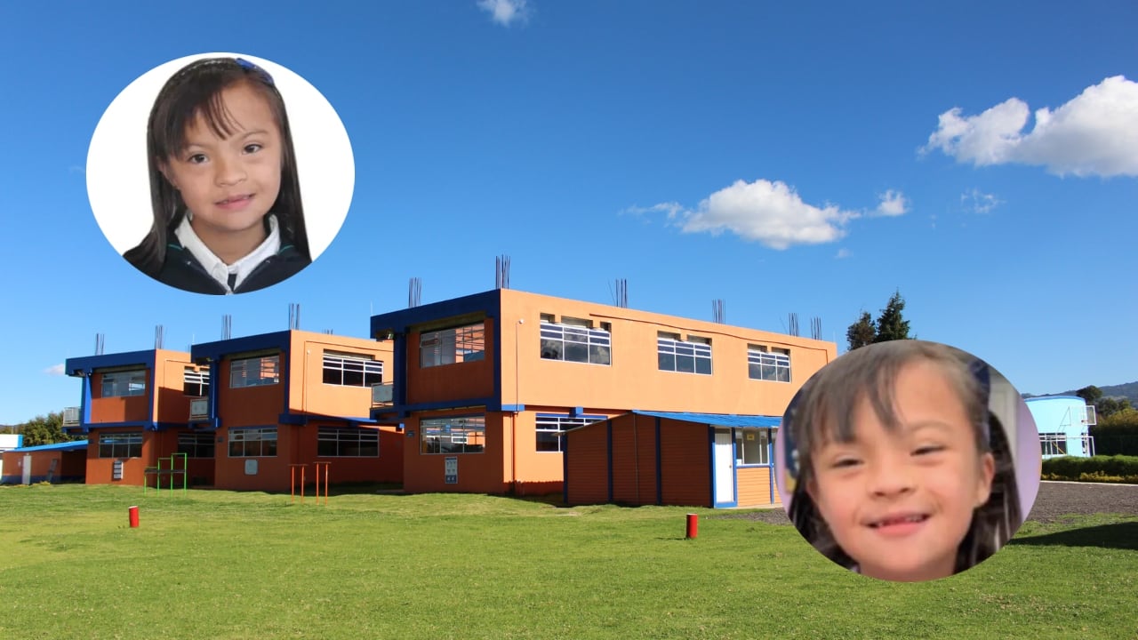 Valeria Afanador y el colegio donde desapareció.