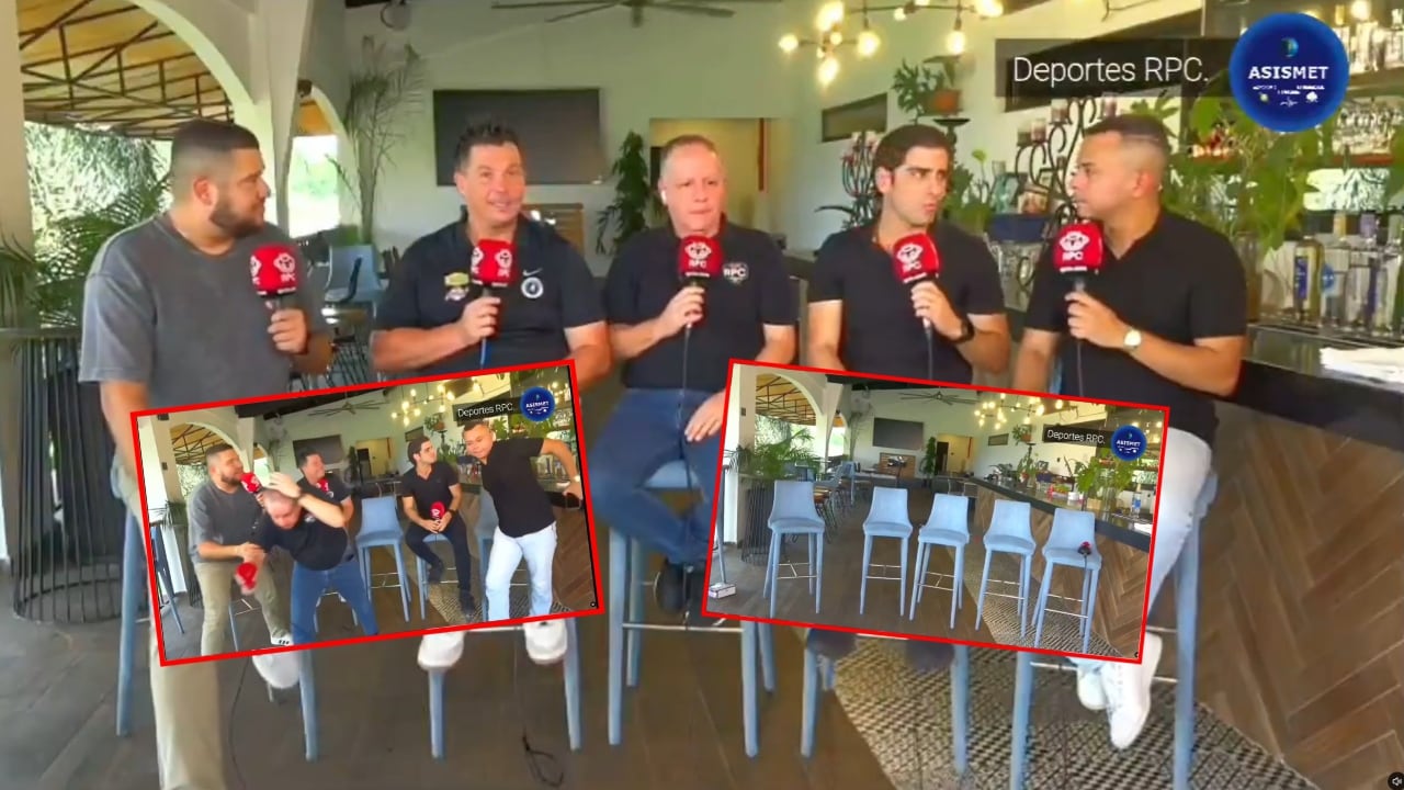 Programa de deportes durante el terremoto en Panamá.
