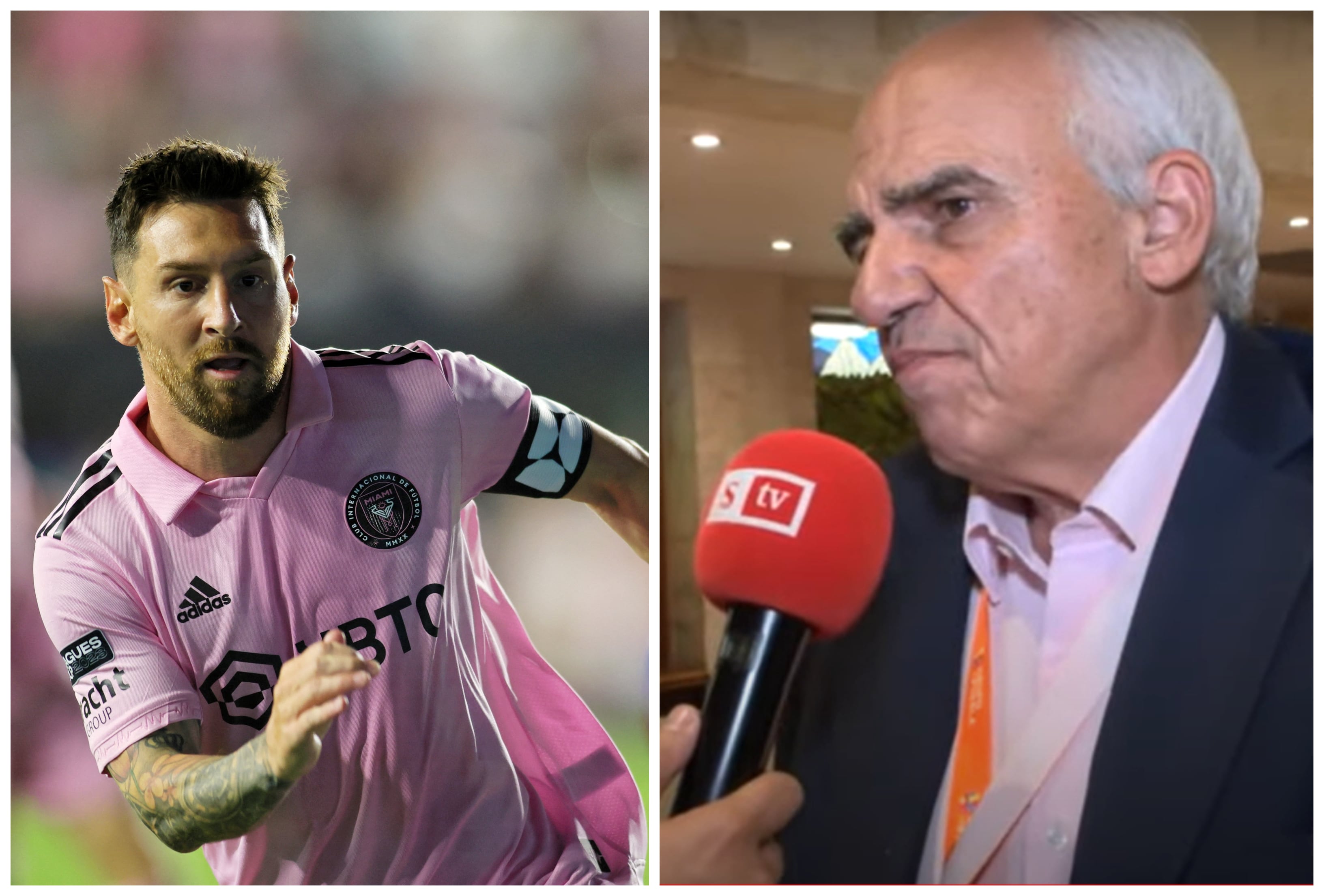 Lionel Messi y el expresidente Ernesto Samper