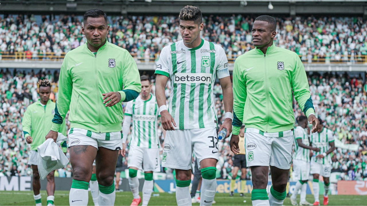 Jugadores de Atlético Nacional en El Campín.