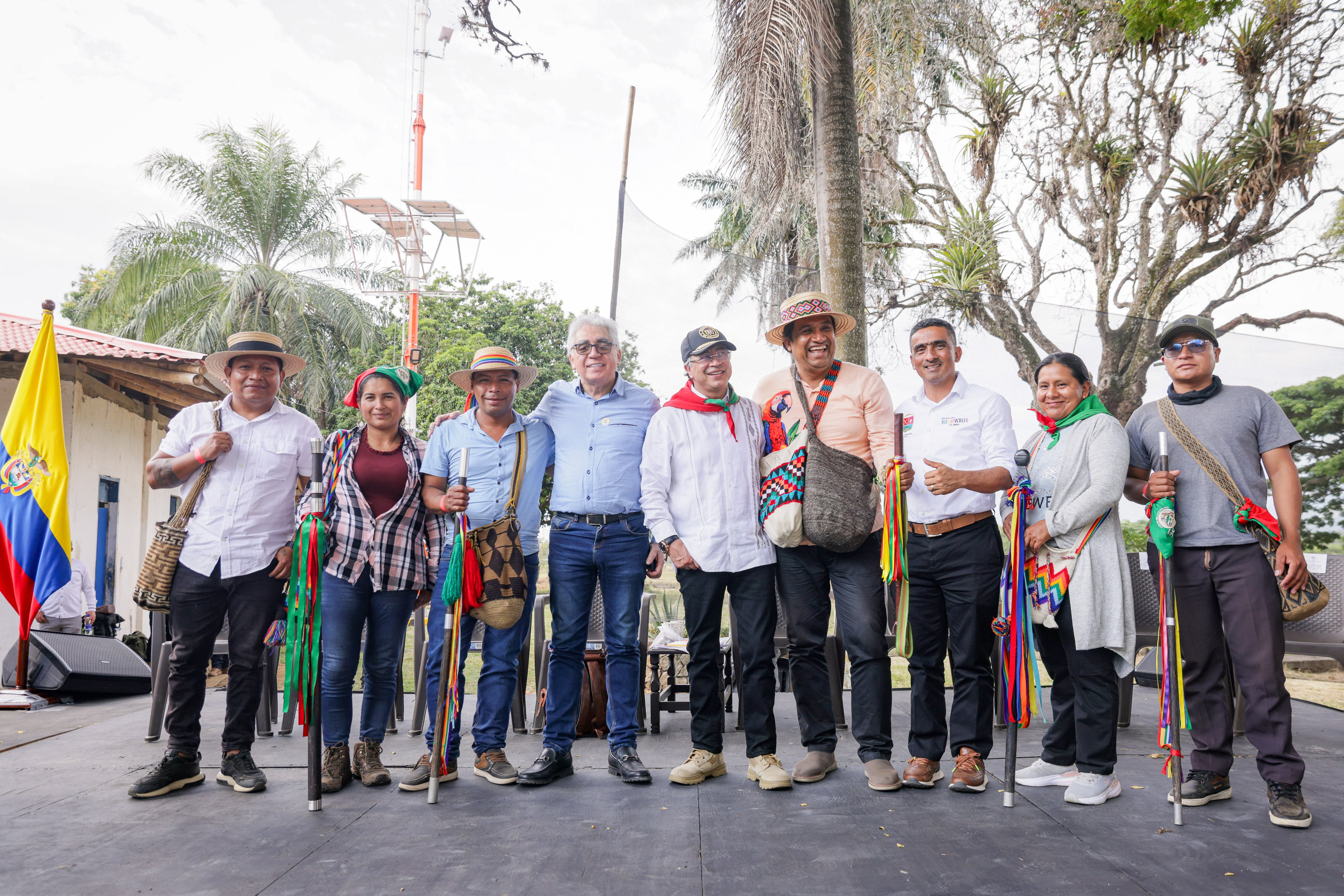 Presidente Gustavo Petro y director de la UNP, Augusto Rodríguez.