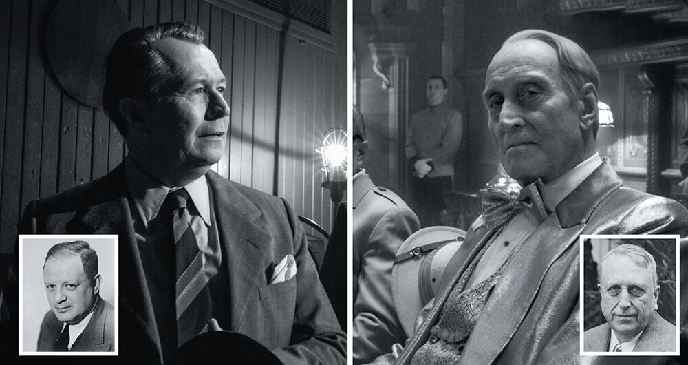 Gary Oldman es Mank y Charles Dance es William Randolph Hearst, ambos ilustran el choque entre el arte y el poder.