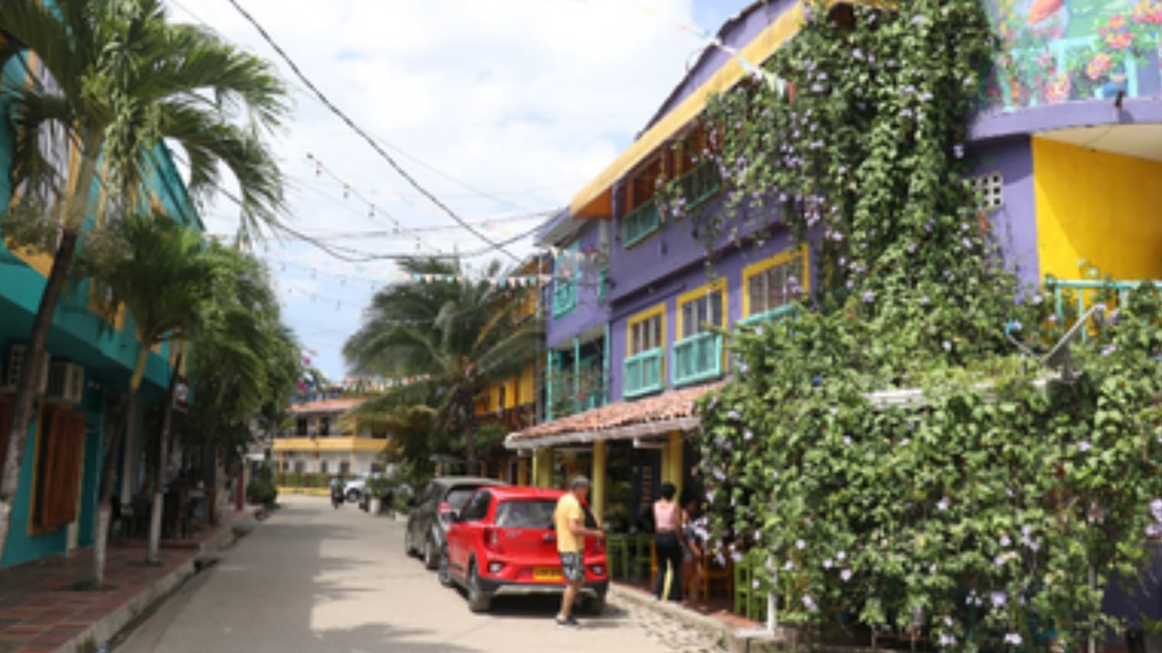 El callejón de las palmas en Necocli, Antioquia.