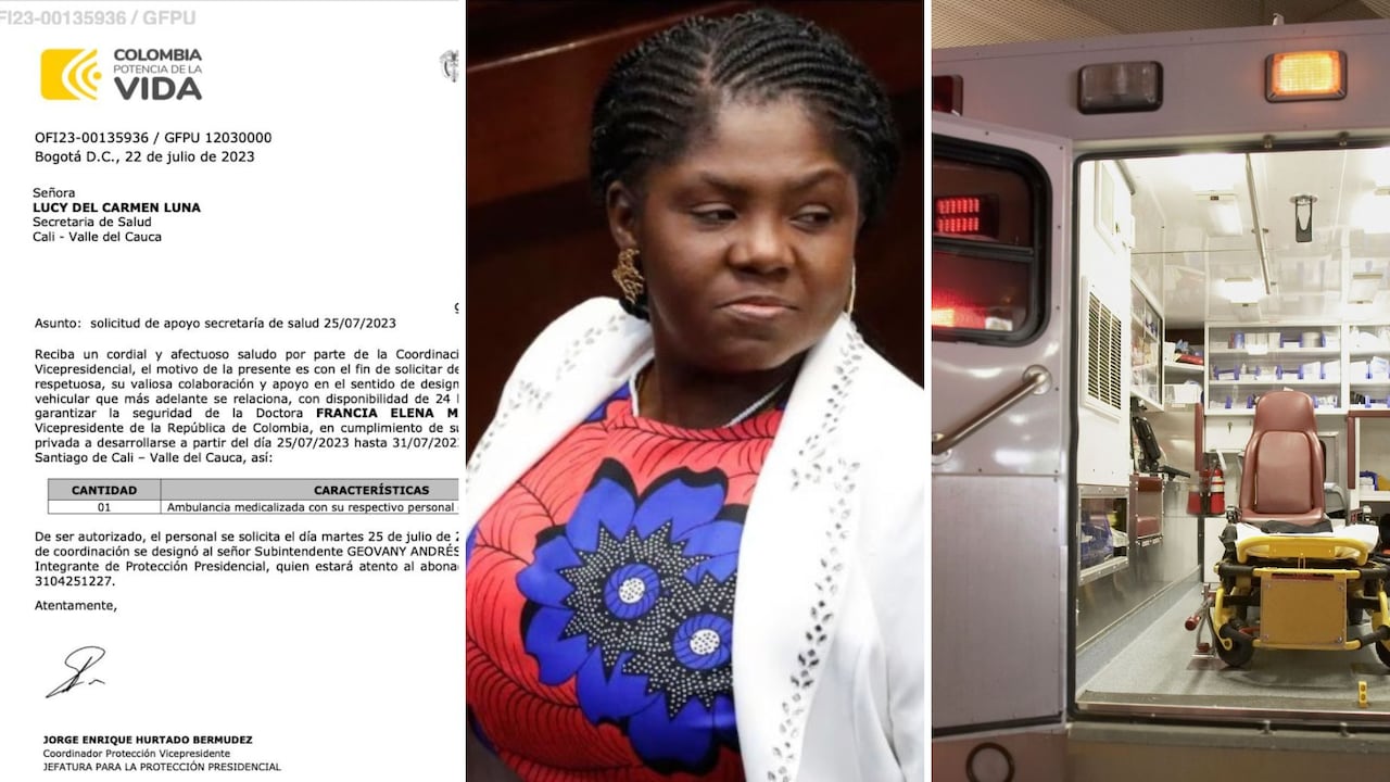 Francia Márquez solicita ambulancia a la Secretaría de Salud de Cali para atender a sus familiares.