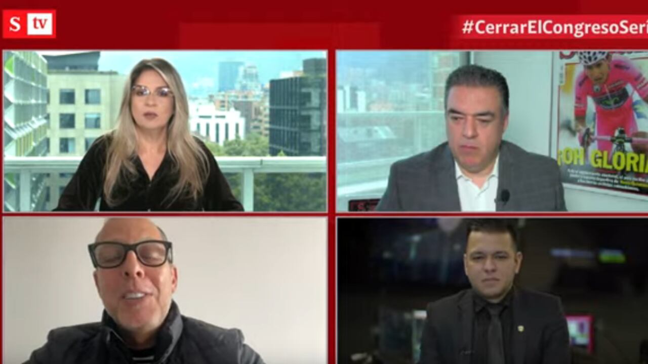 De izquierda a derecha: Vicky Dávila, Jairo Lozano, Alfredo Saade y Jota Pe Hernández