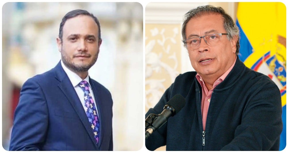 Alfredo Deluque, senador del Partido de la U, y el presidente Gustavo Petro.