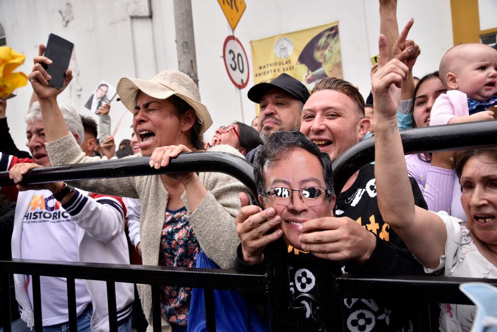 Partidarios de Gustavo Petro el 19 de junio de 2022, cuando tuvieron lugar las elecciones en segunda vuelta